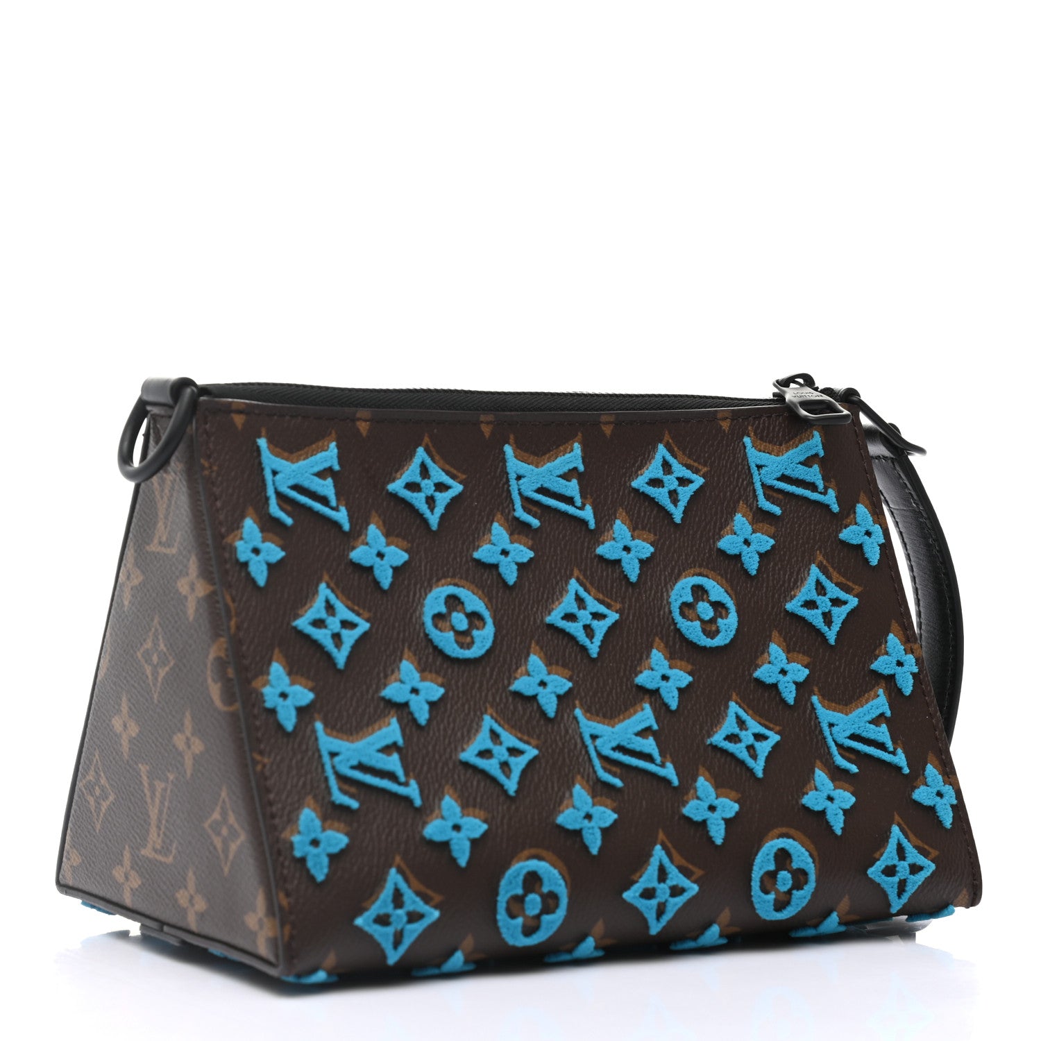 Louis Vuitton Monogram Tuffetage Triangle Messenger Turquoise 3 of 7