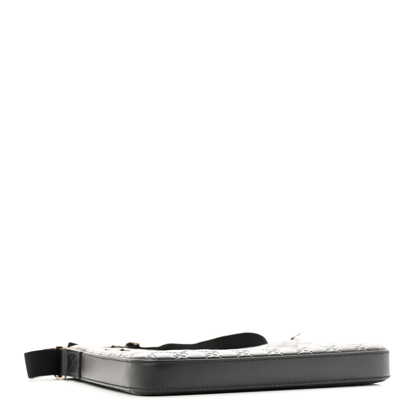 Guccissima Signature Medium Flat Messenger Bag Black
