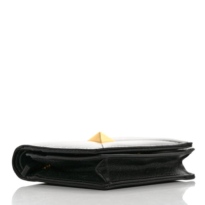Valentino Garavani Nappa Roman Stud Small Flap Wallet Black 4 of 7