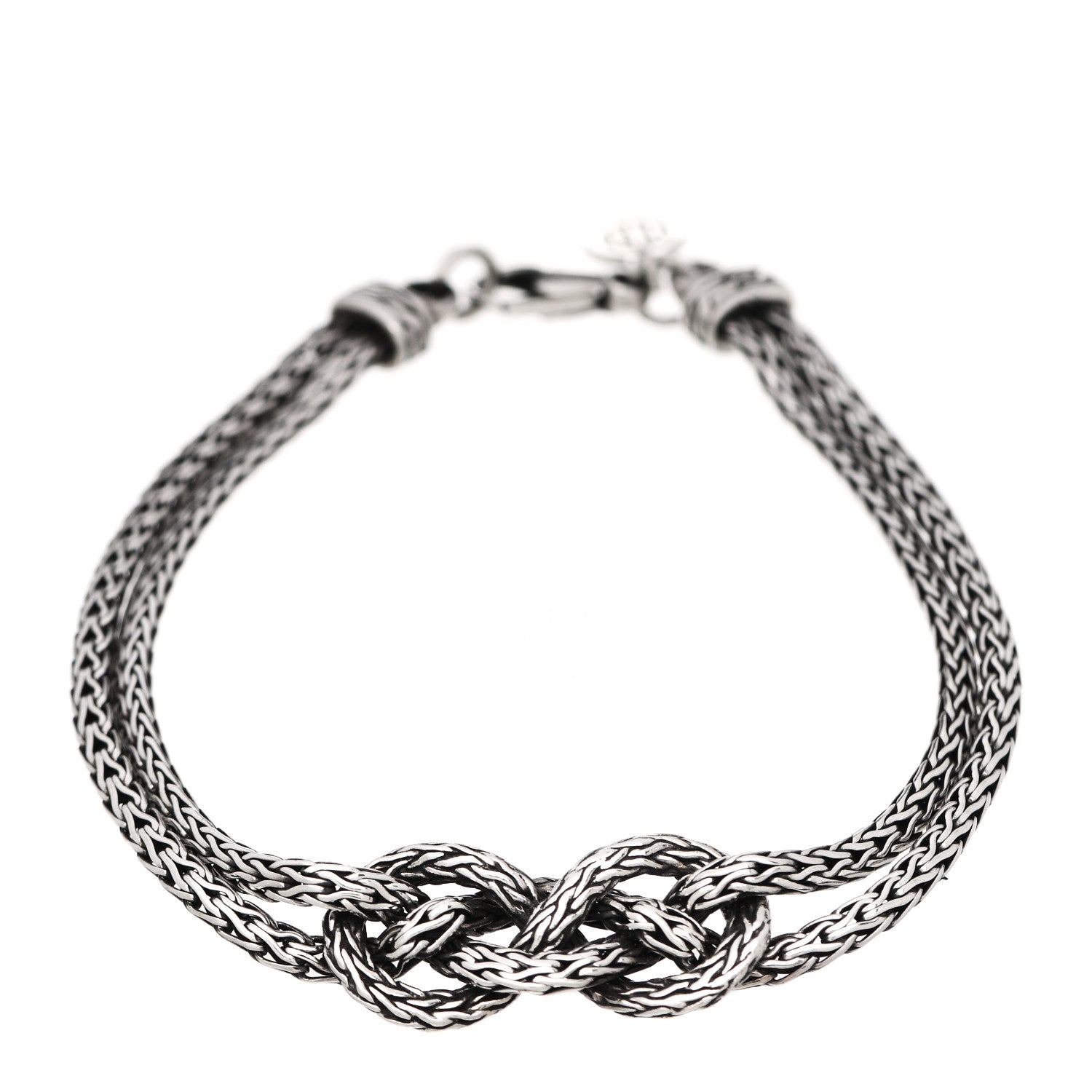 John Hardy Sterling Silver Classic Chain Knot Station Bracelet 1 of 3