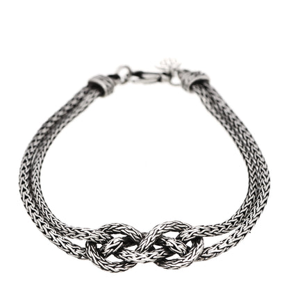 John Hardy Sterling Silver Classic Chain Knot Station Bracelet 1 of 3