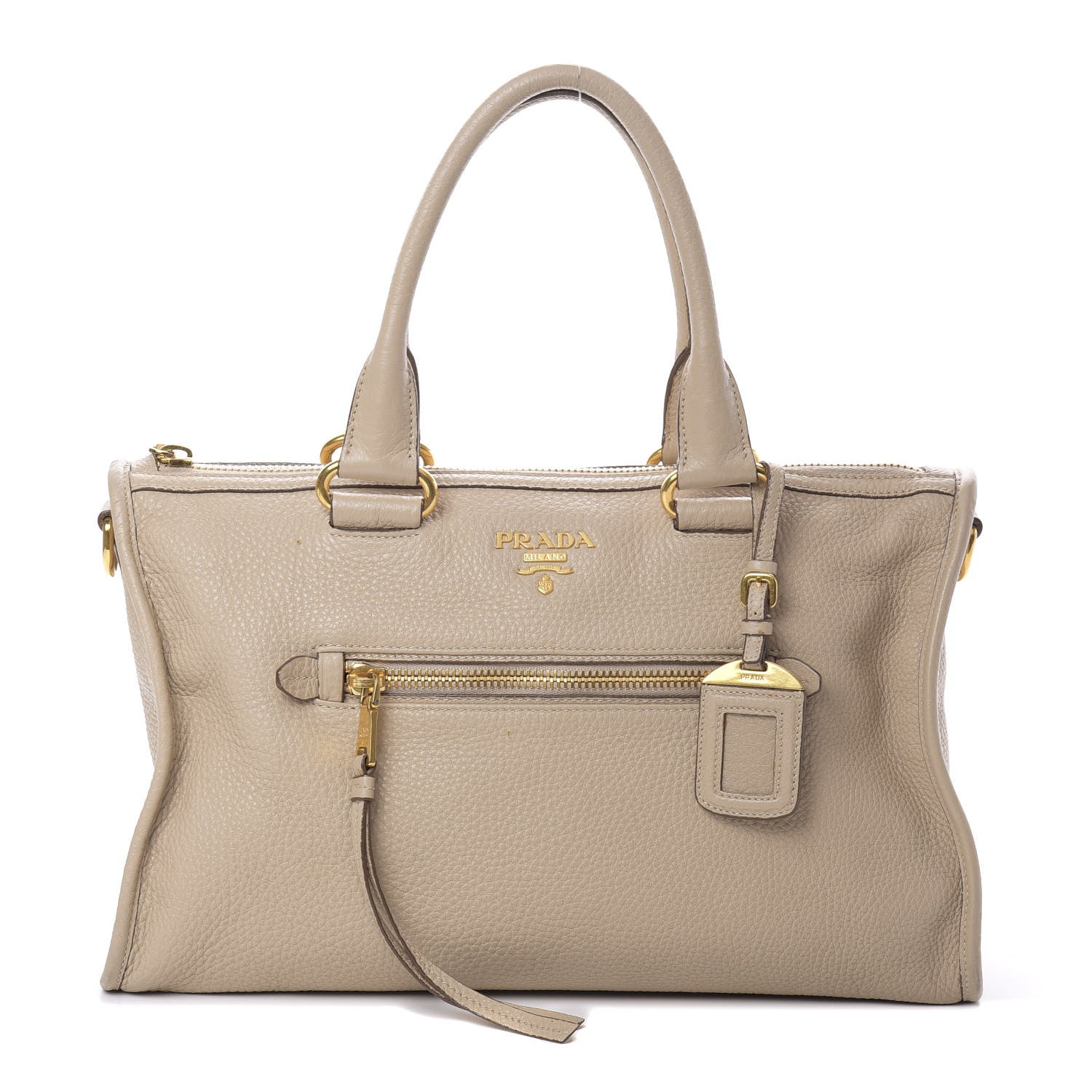 Prada Vitello Daino Shopping Satchel Cammeo 1 of 21