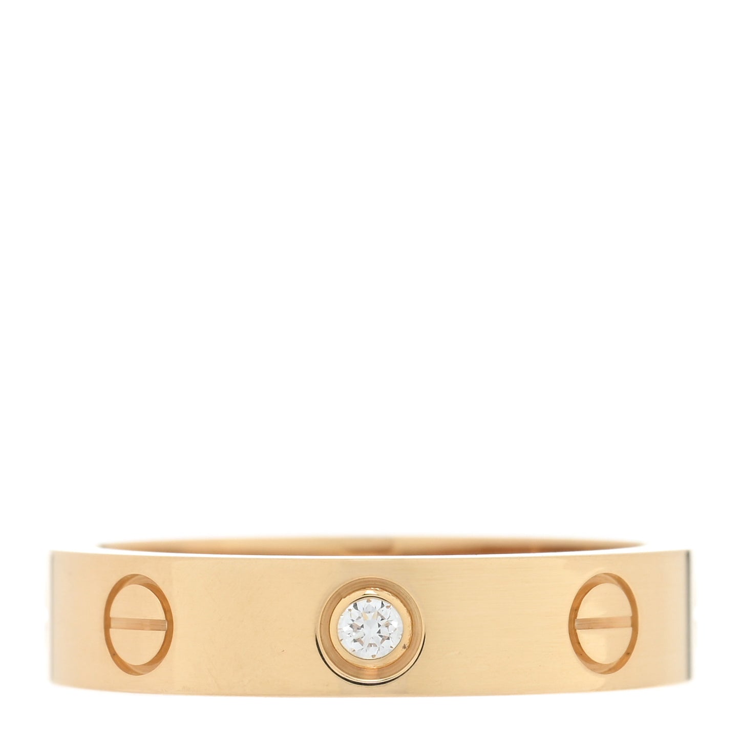 18K Yellow Gold Diamond 4mm LOVE Wedding Band Ring 51 5.75