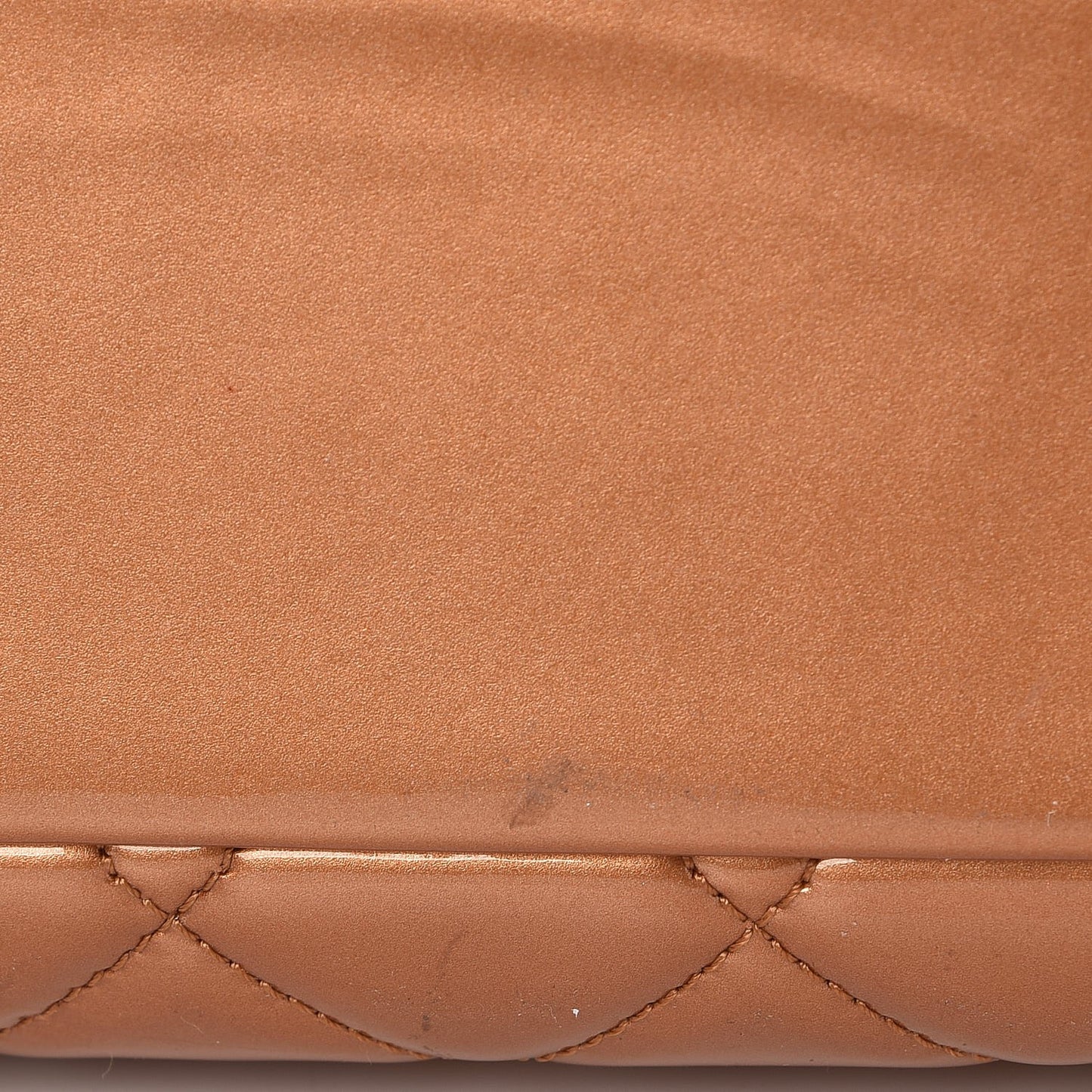 Metallic Patent Quilted Grand Shopping Tote GST Bronze