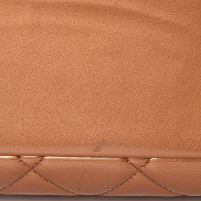 Chanel Metallic Patent Quilted Grand Shopping Tote GST Bronze 12 of 12