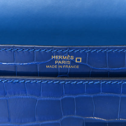 Hermes Shiny Alligator Mini Verrou Chaine Bag Bleu Electrique 6 of 11
