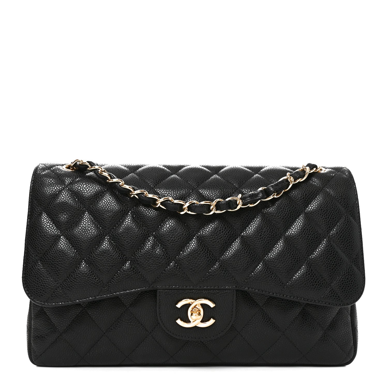 Chanel Caviar Quilted Jumbo Double Flap Black 1 of 10