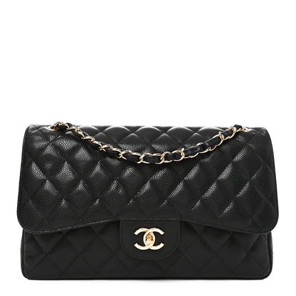 Chanel Caviar Quilted Jumbo Double Flap Black 1 of 10