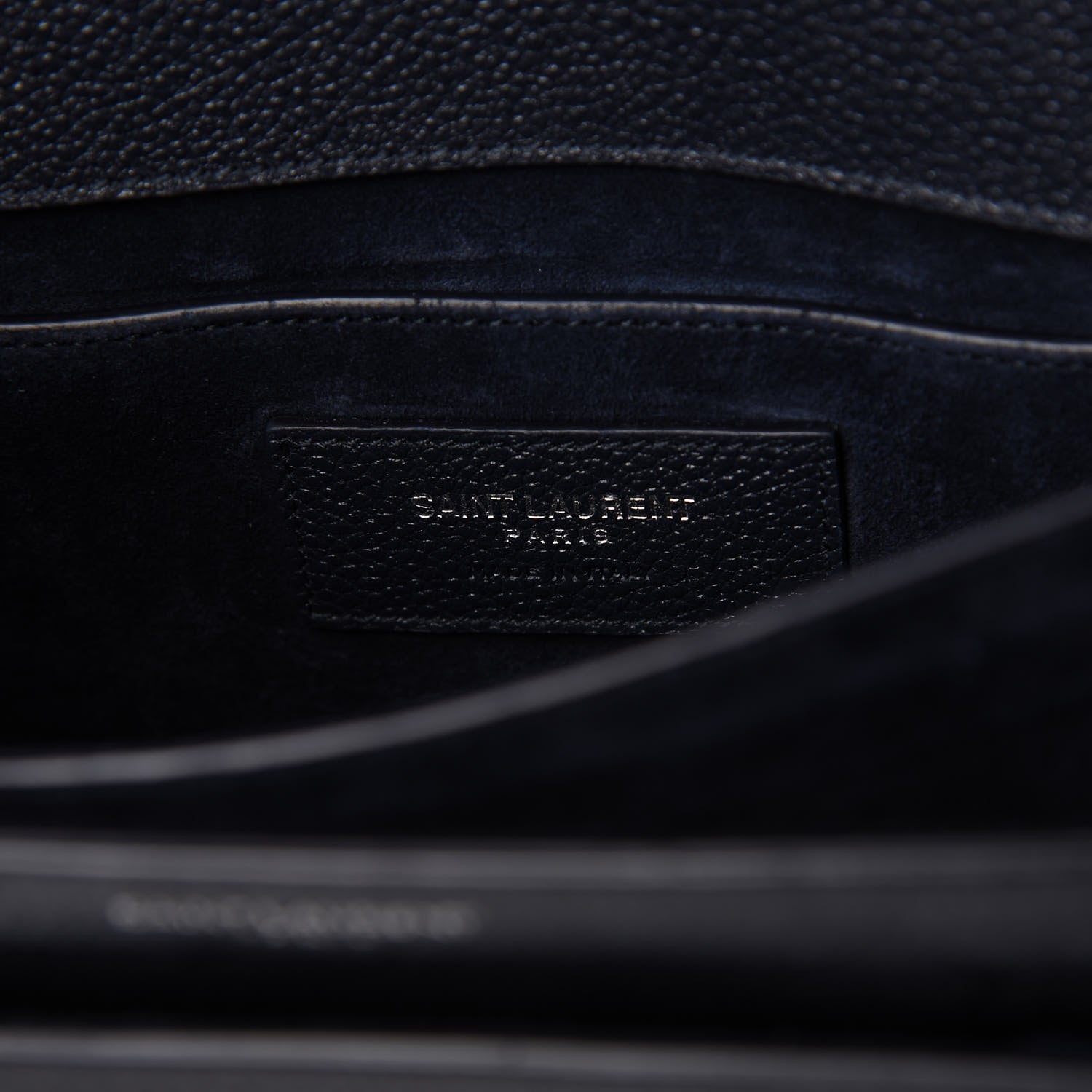 Saint Laurent Grained Calfskin Small Monogram Sunset Navy Blue 8 of 9