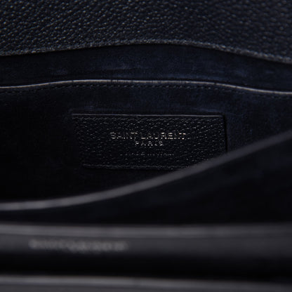 Saint Laurent Grained Calfskin Small Monogram Sunset Navy Blue 8 of 9