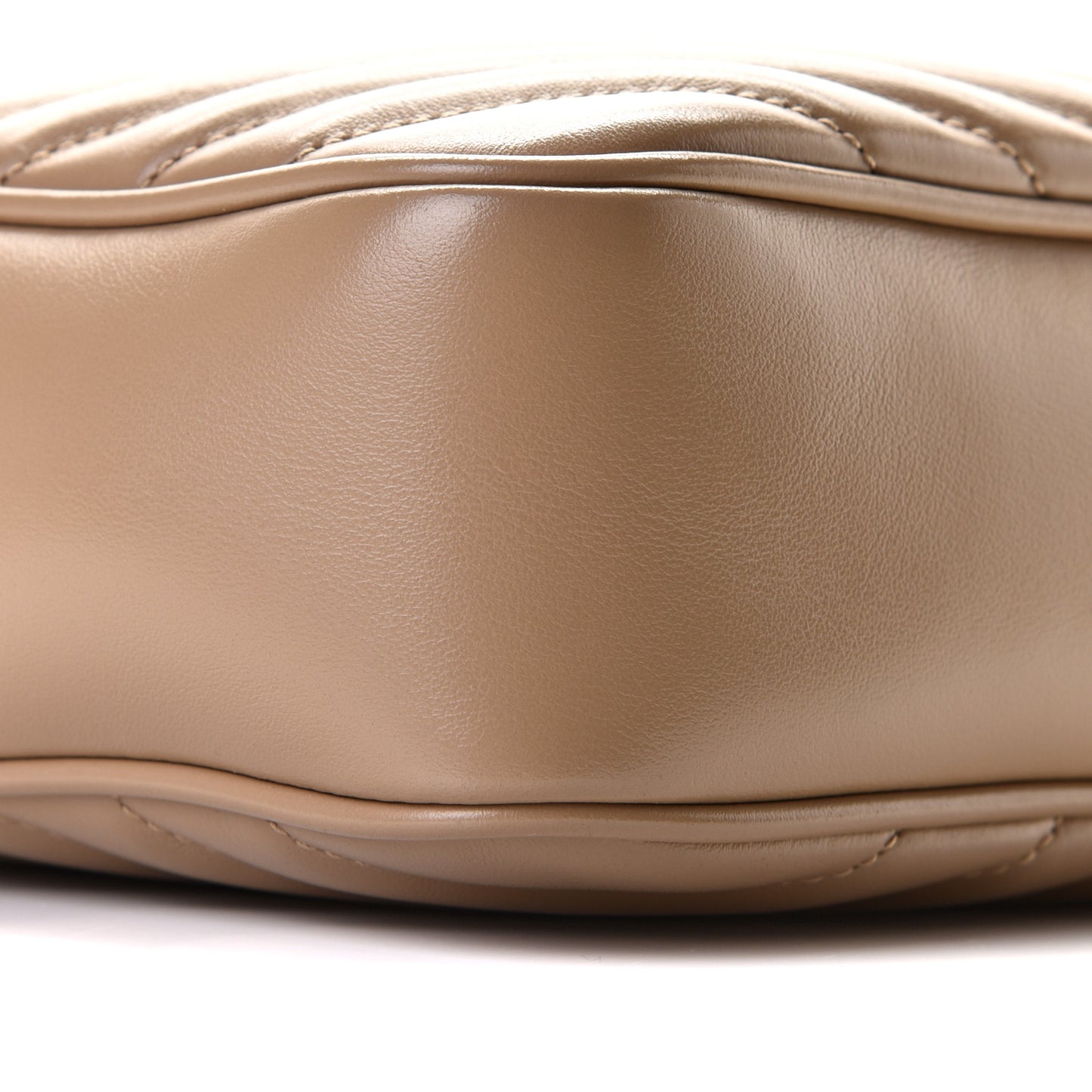 Calfskin Matelasse Monogram Lou Camera Bag Dark Beige