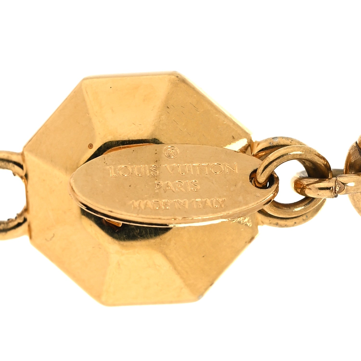 Louis Vuitton LV Facettes Bag Charm Key Holder Gold 3 of 4