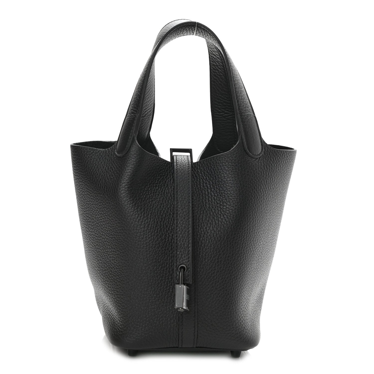 Hermes Taurillon Clemence Monochrome Picotin Lock 18 PM Black 1 of 8