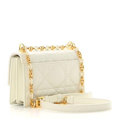Christian Dior Lambskin Macrocannage Mini Miss Caro Bag Latte 3 of 14