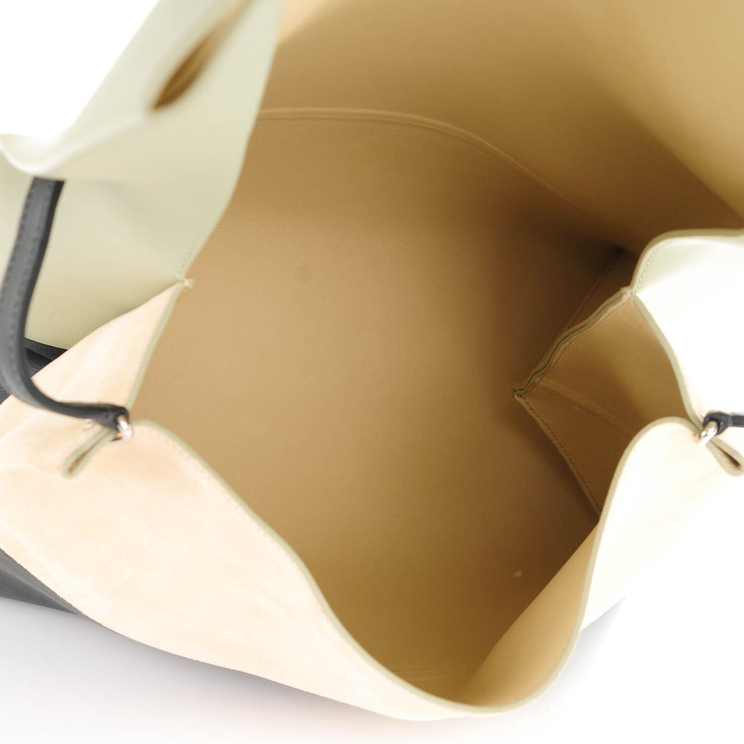 Calfskin Suede All Soft Shoulder Bag Pistachio