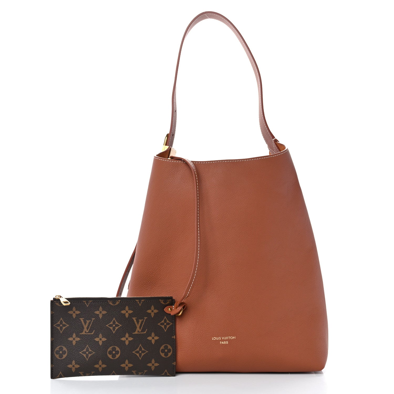 Louis Vuitton Grained Calfskin Low Key Hobo MM Cognac 3 of 11