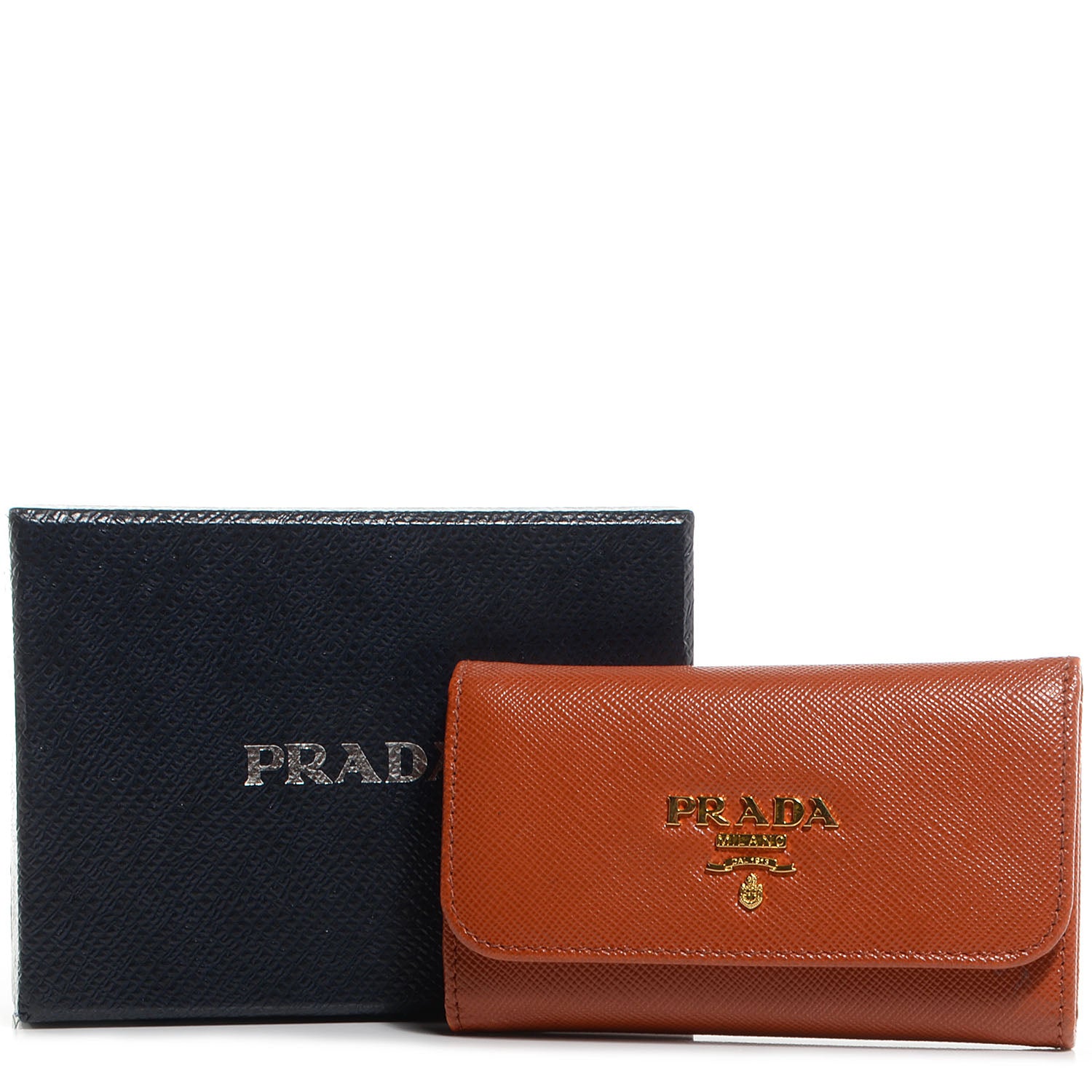 Prada Saffiano Metal 6 Key Holder Rame 8 of 8