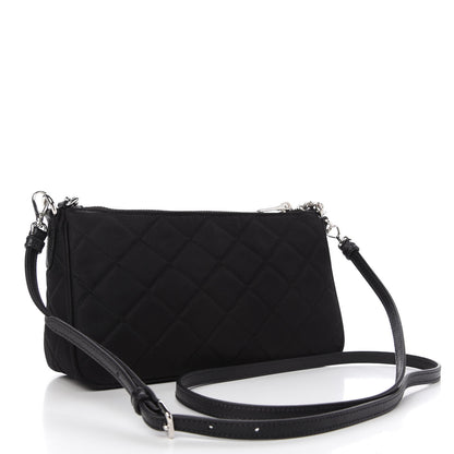 Prada Nylon Tessuto Impuntu Quilted Crossbody Bag Black 3 of 10