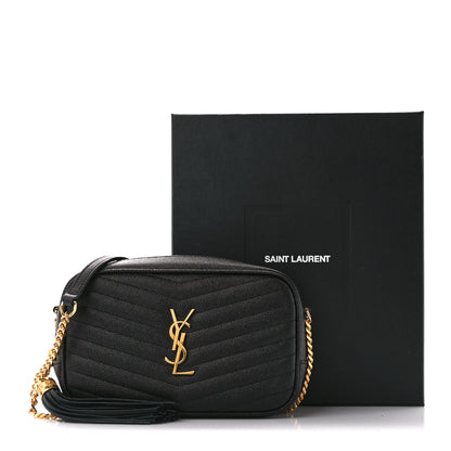 Saint Laurent Grain De Poudre Matelasse Monogram Mini Lou Camera Bag Black 11 of 11
