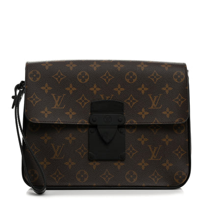 Louis Vuitton Monogram Macassar S Lock A4 Pouch 1 of 9