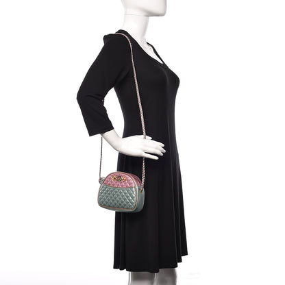 Gucci Laminated Nappa Trapuntata Mini Zumi Dome Shoulder Bag Rosa Lago Rame 2 of 10