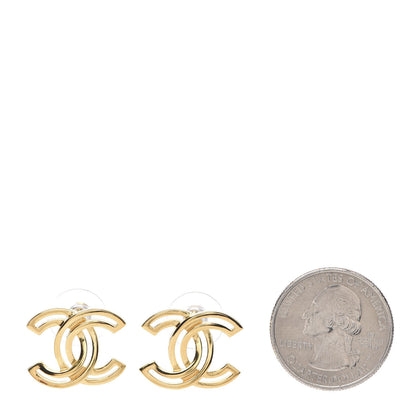 Chanel Metal Obazine CC Earrings Gold 2 of 4