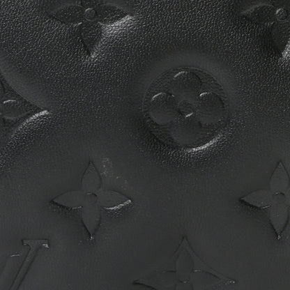 Louis Vuitton Lambskin Embossed Monogram Coussin MM Black 7 of 9