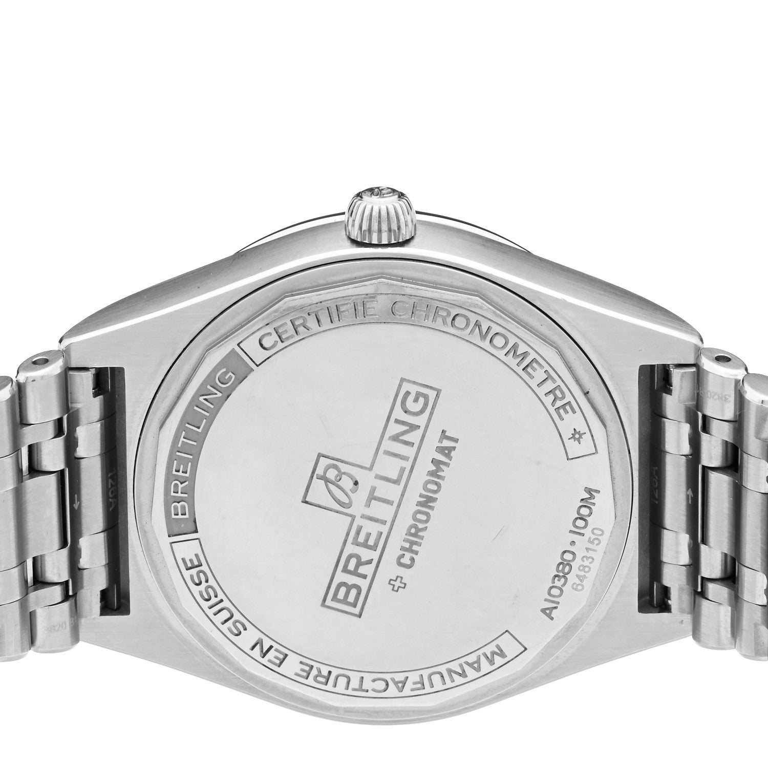 Breitling Stainless Steel 36mm Chronomat Automatic Watch Mint Green A10380 4 of 5