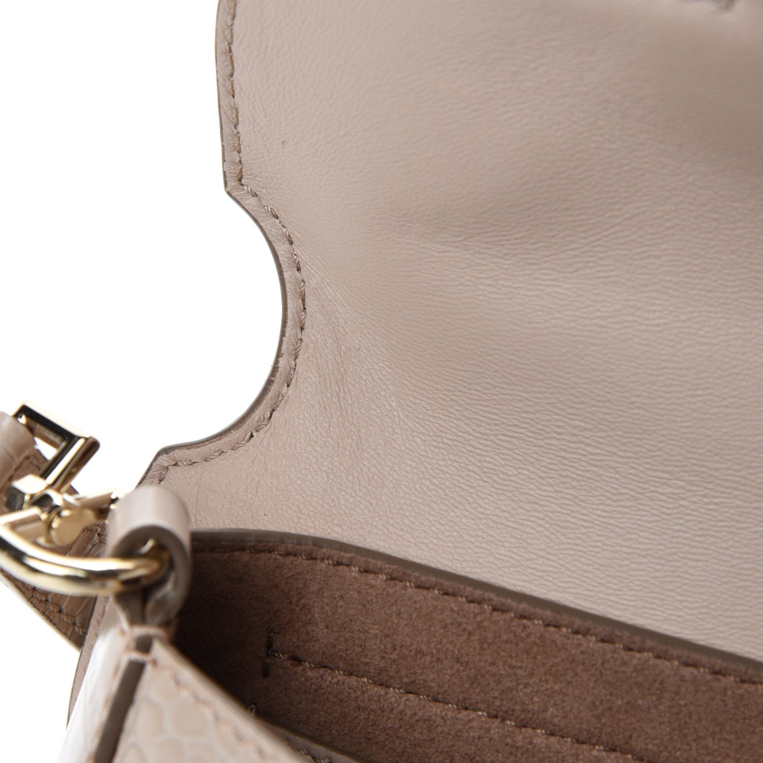 Givenchy Calfskin Crocodile Embossed Mini Nobile Shoulder Bag Nude Pink 9 of 11