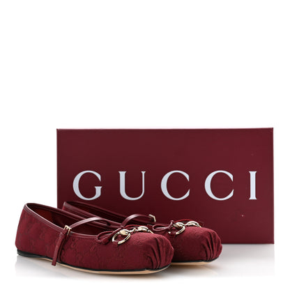 Gucci GG Monogram Horsebit Ballet Flats 36.5 Rosso Ancora 12 of 12