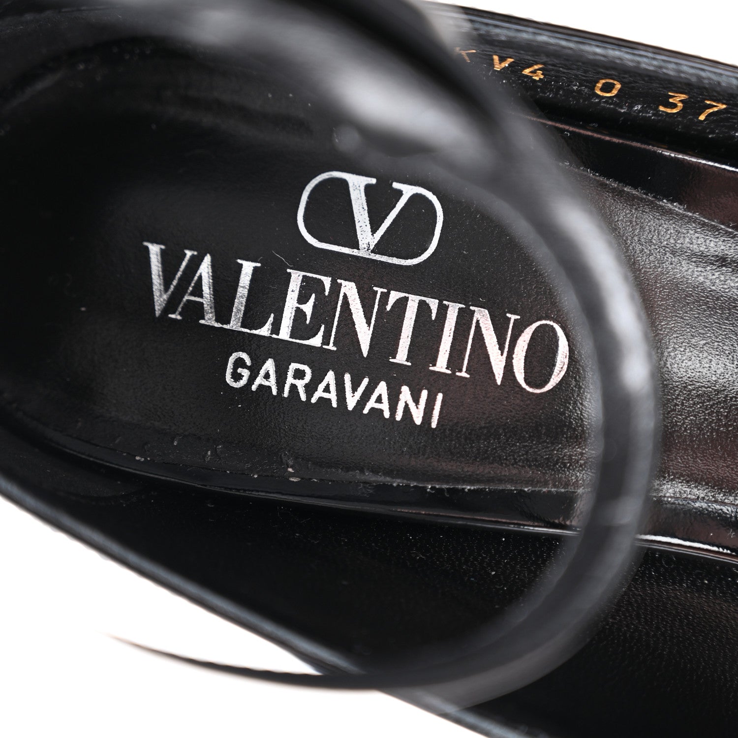 Valentino Garavani Patent Vlogo Lockette Ankle Strap 50mm Pumps 37 Black 9 of 10