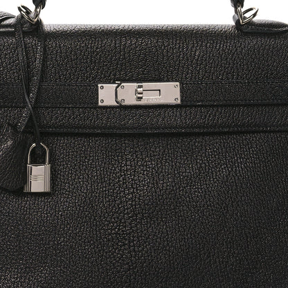 Hermes Chevre De Coromandel Kelly Retourne 35 Black 8 of 10