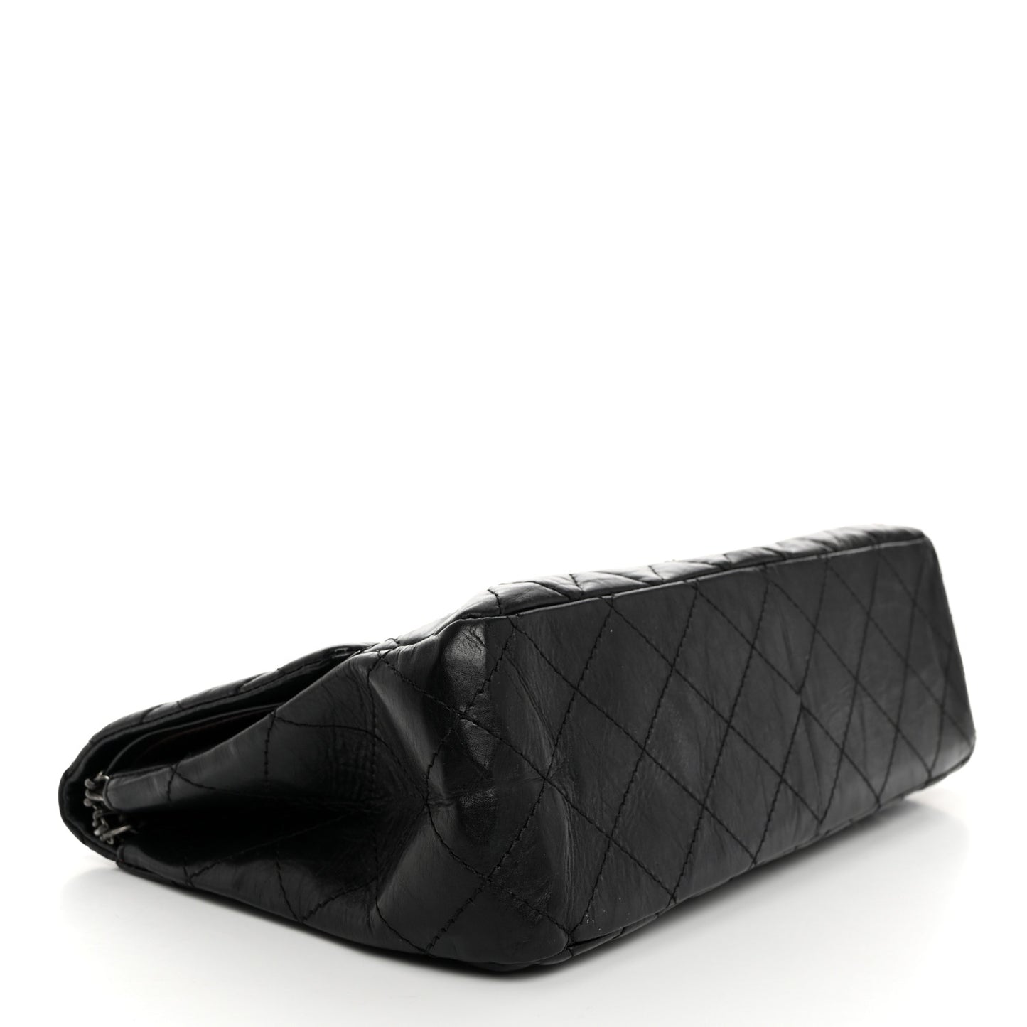 Aged Calfskin Quilted 2.55 Reissue 227 Flap Black
