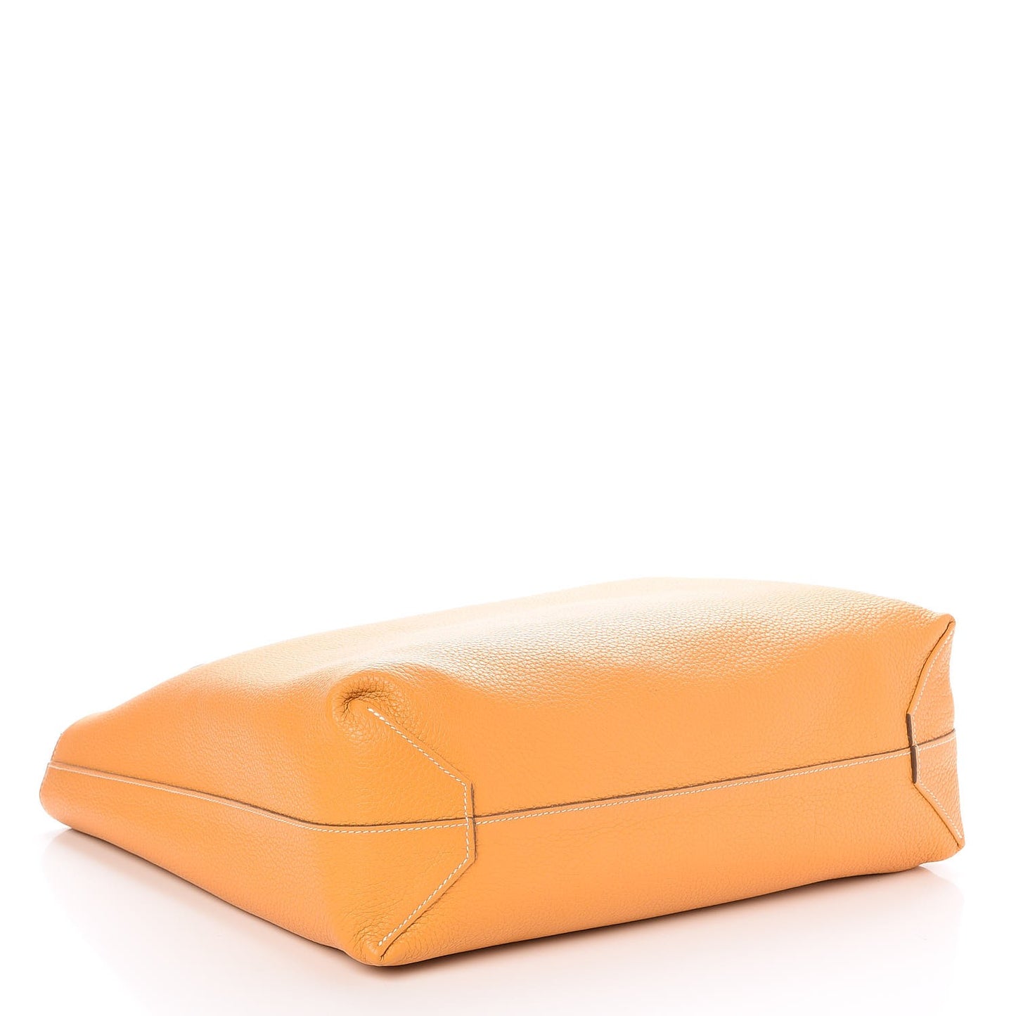Taurillon Clemence Double Sens 36 Reversible Tote Orange Curry