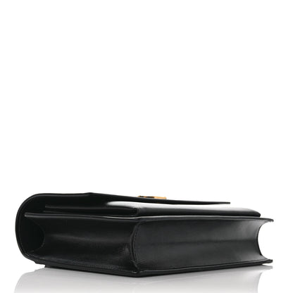Saint Laurent Smooth Calfskin Medium Monogram Sunset Satchel Black 4 of 11