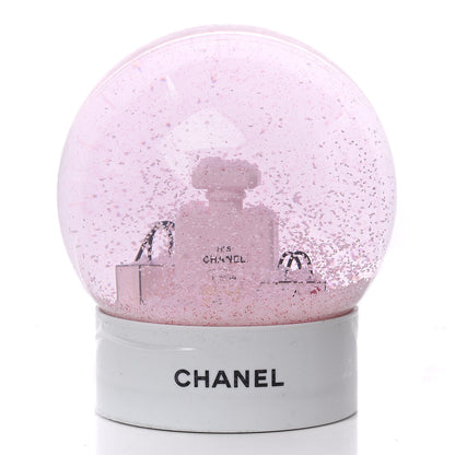 Chanel Glass N°5 Perfume Bottle Snow Globe Pink 4 of 5