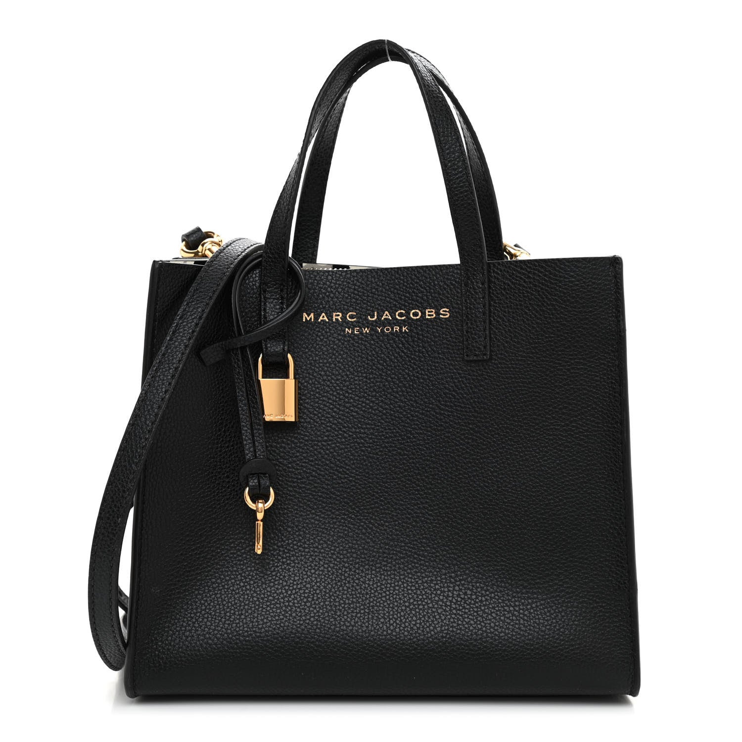 Marc Jacobs Calfskin Mini Grid Tote Bag Black 1 of 8