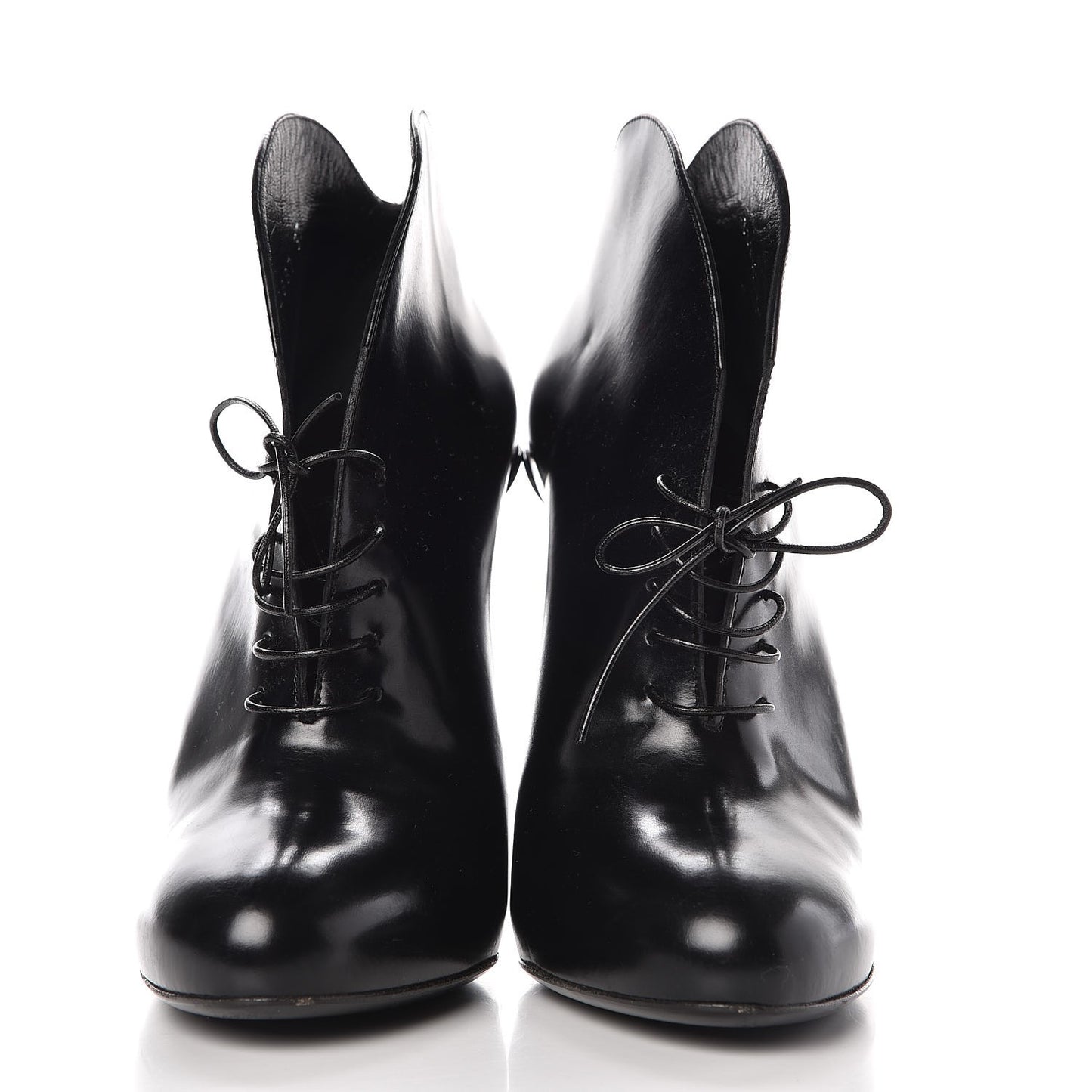 Regent Calfskin Kim Lace Up Ankle Boots 37 Black