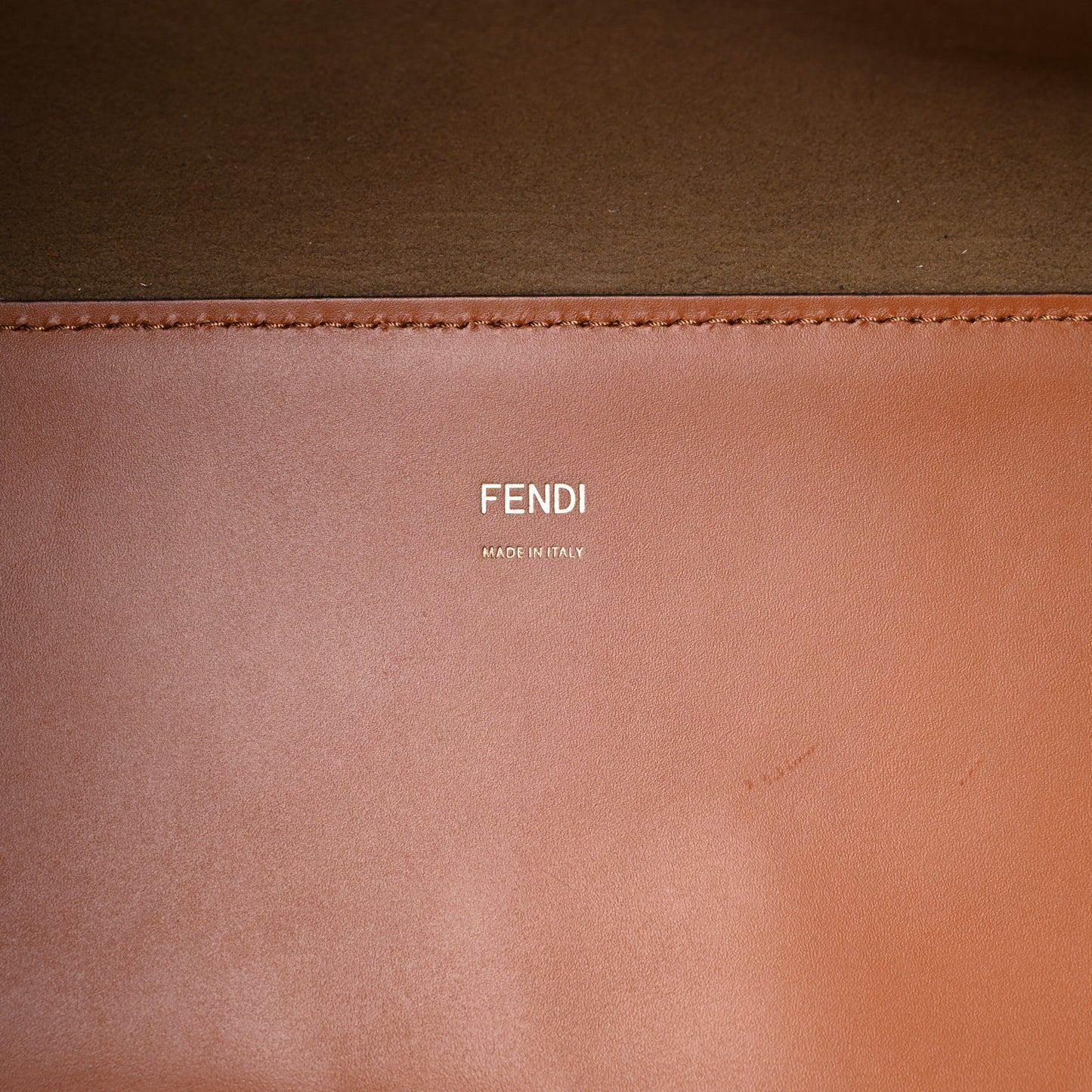 Vitello King Plexiglass Medium Fendi Sunshine Shopper Tote Cuoio
