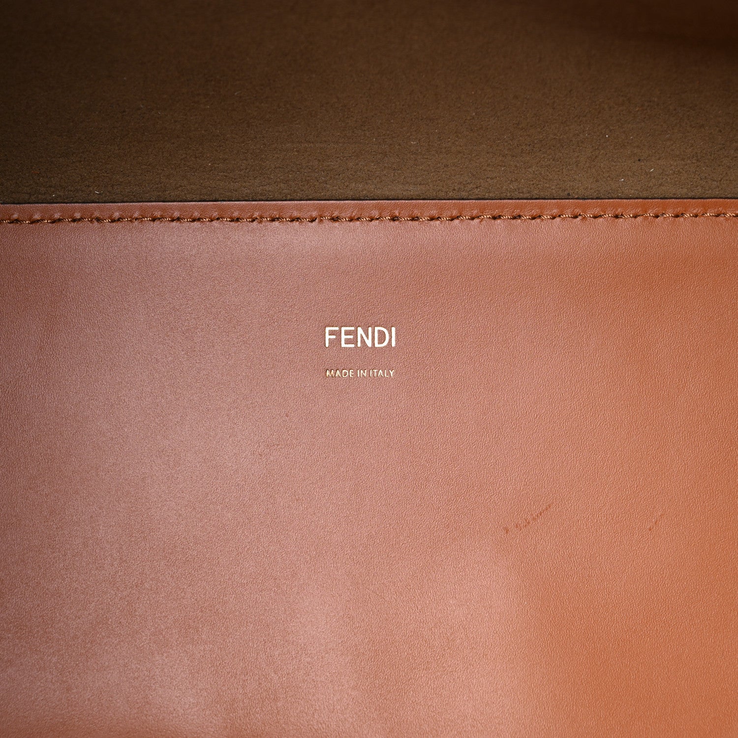 Fendi Vitello King Plexiglass Medium Fendi Sunshine Shopper Tote Cuoio 6 of 16