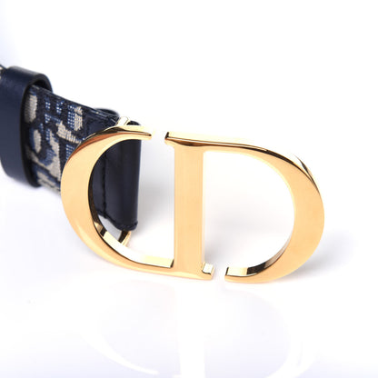 Christian Dior Oblique 30 Montaigne 35mm Belt 90 Blue 7 of 9
