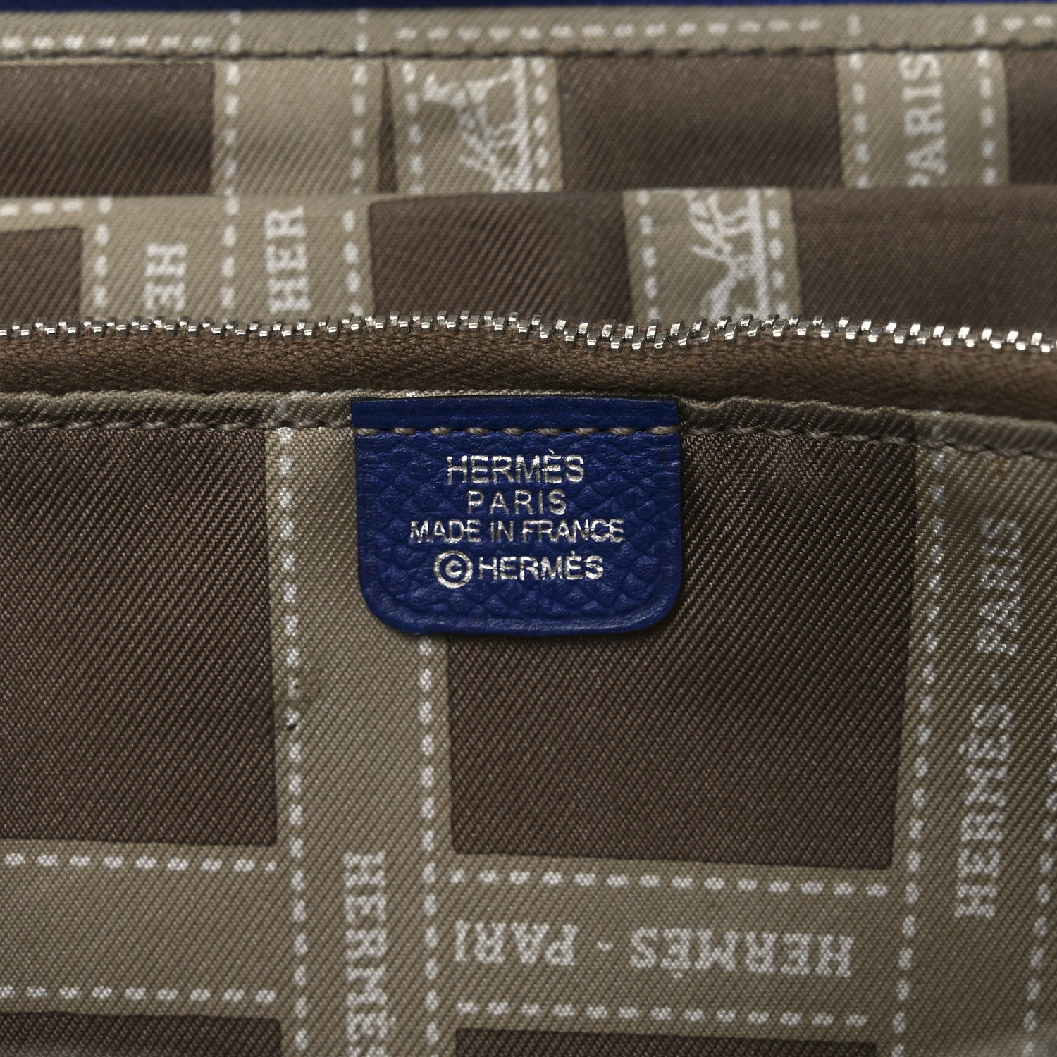 Hermes Epsom Silk'In Wallet Bleu Electrique 6 of 9