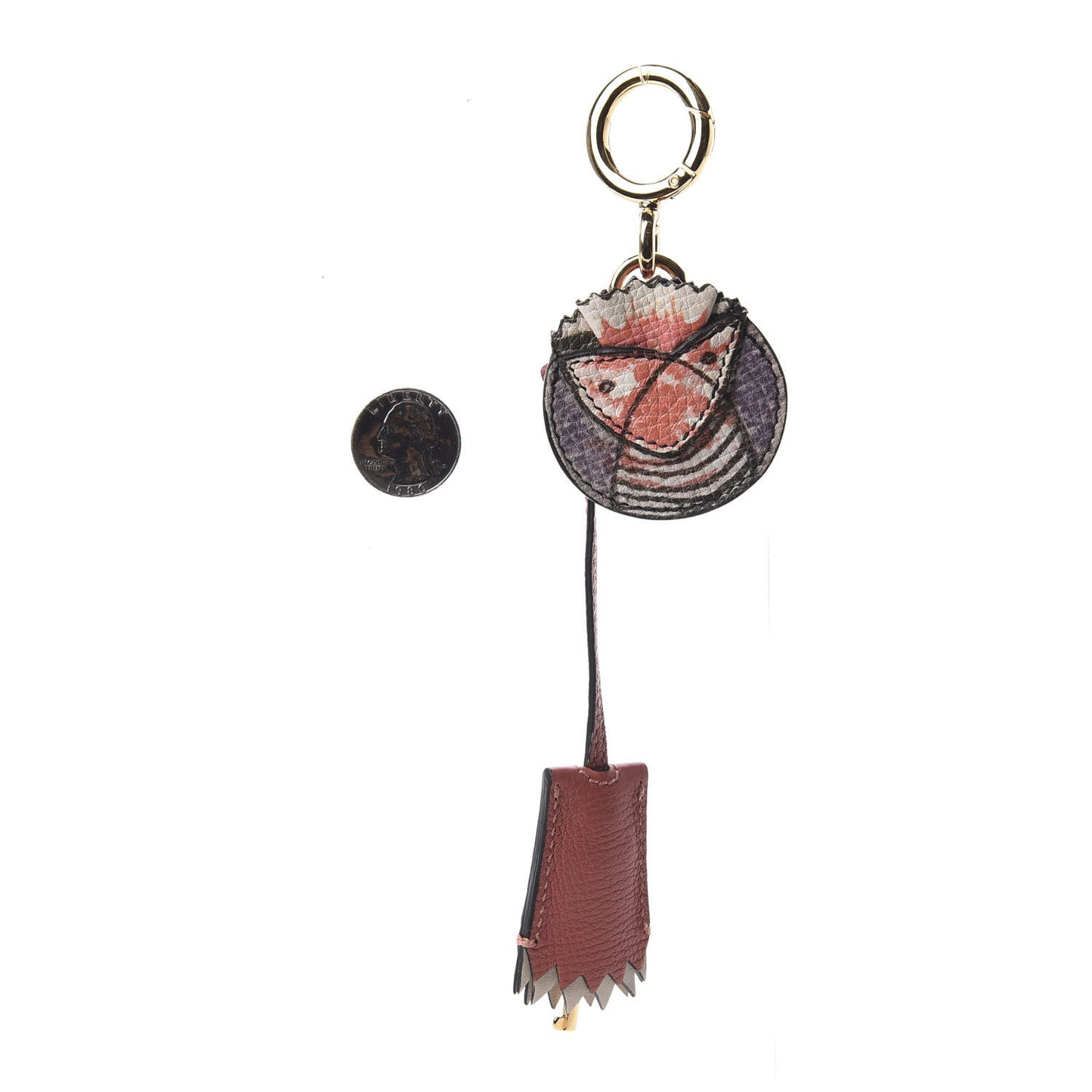 Calfskin Lock Bag Charm