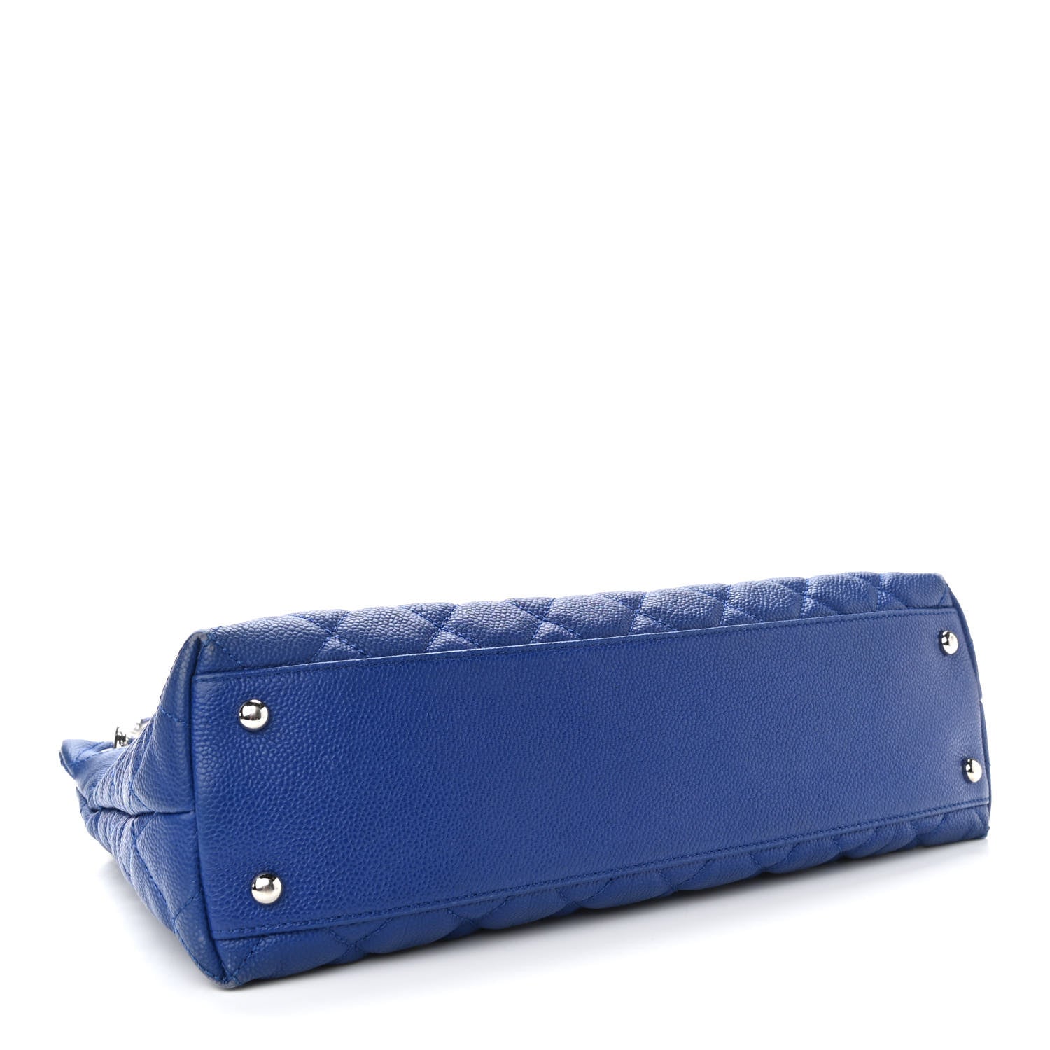 Chanel Caviar Quilted Easy Zip Tote Cobalt Blue 4 of 16