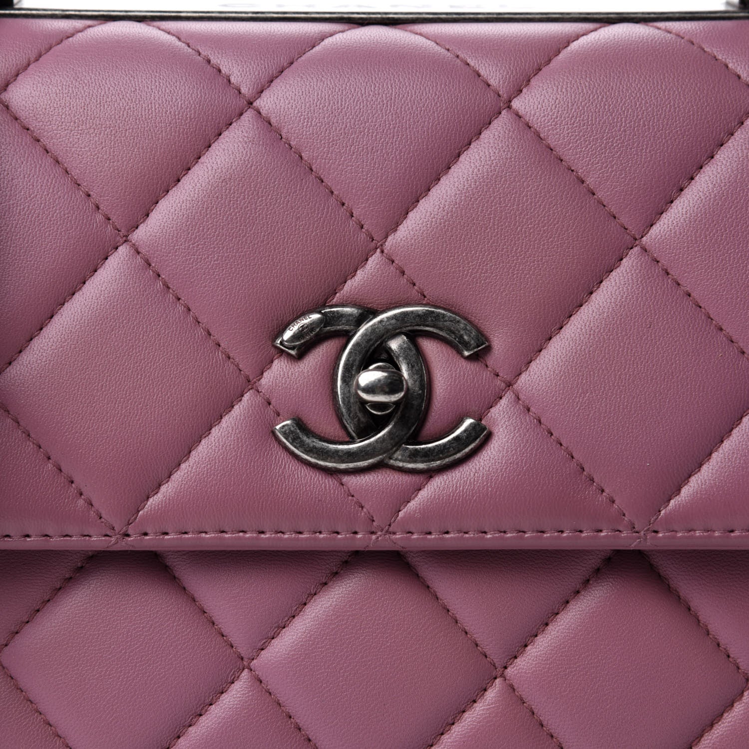 Chanel Lambskin Quilted Small Trendy CC Dual Handle Flap Bag Purple 13 of 13