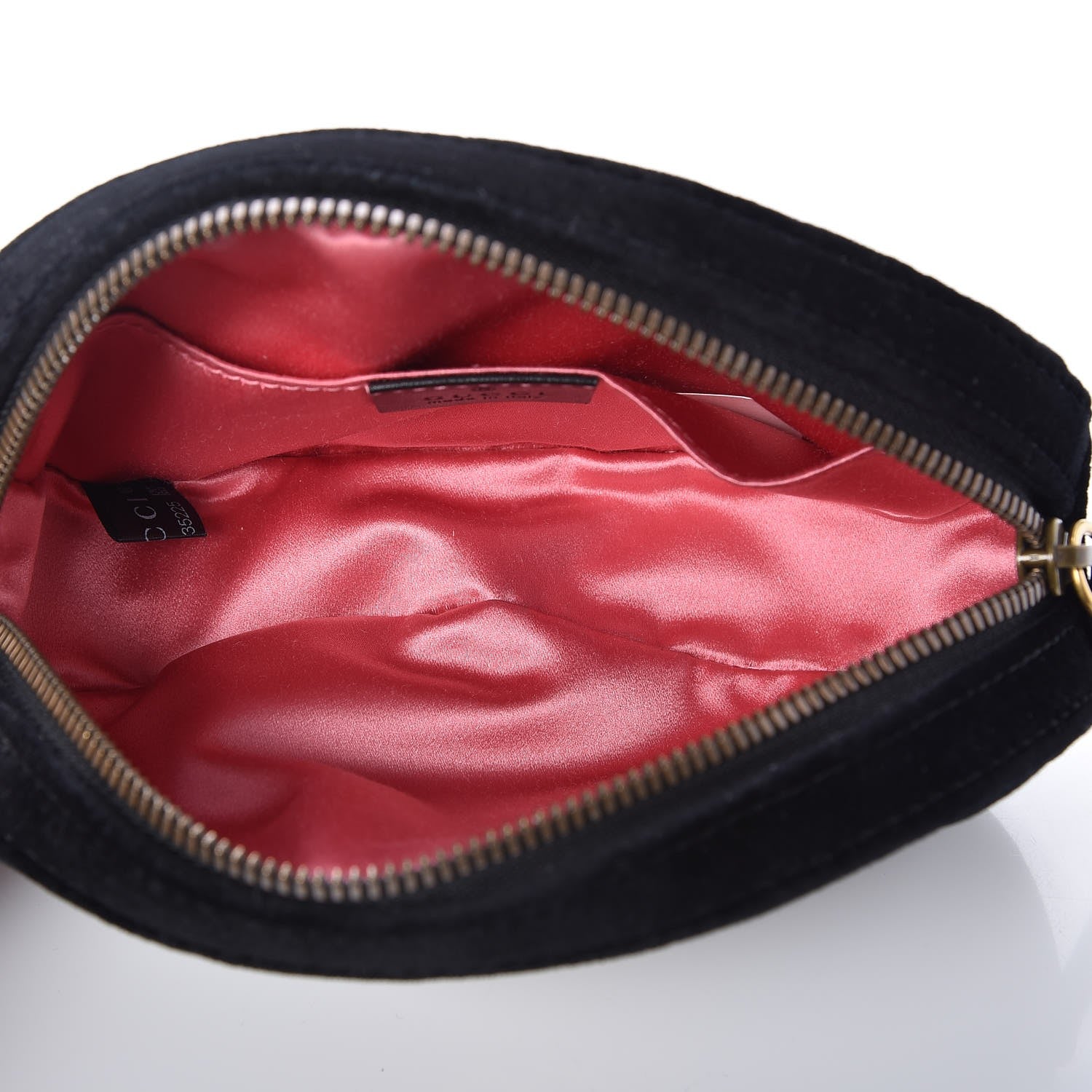 Gucci Velvet Matelasse GG Marmont Belt Bag 85 34 Black 5 of 8
