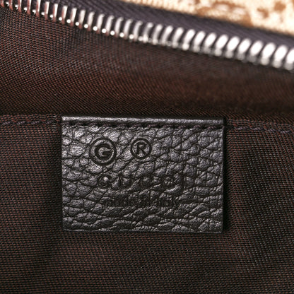 Gucci Monogram Dollar Calfskin Belt Bag Beige Ebony Testa di Moro Marrone Scuro 6 of 13