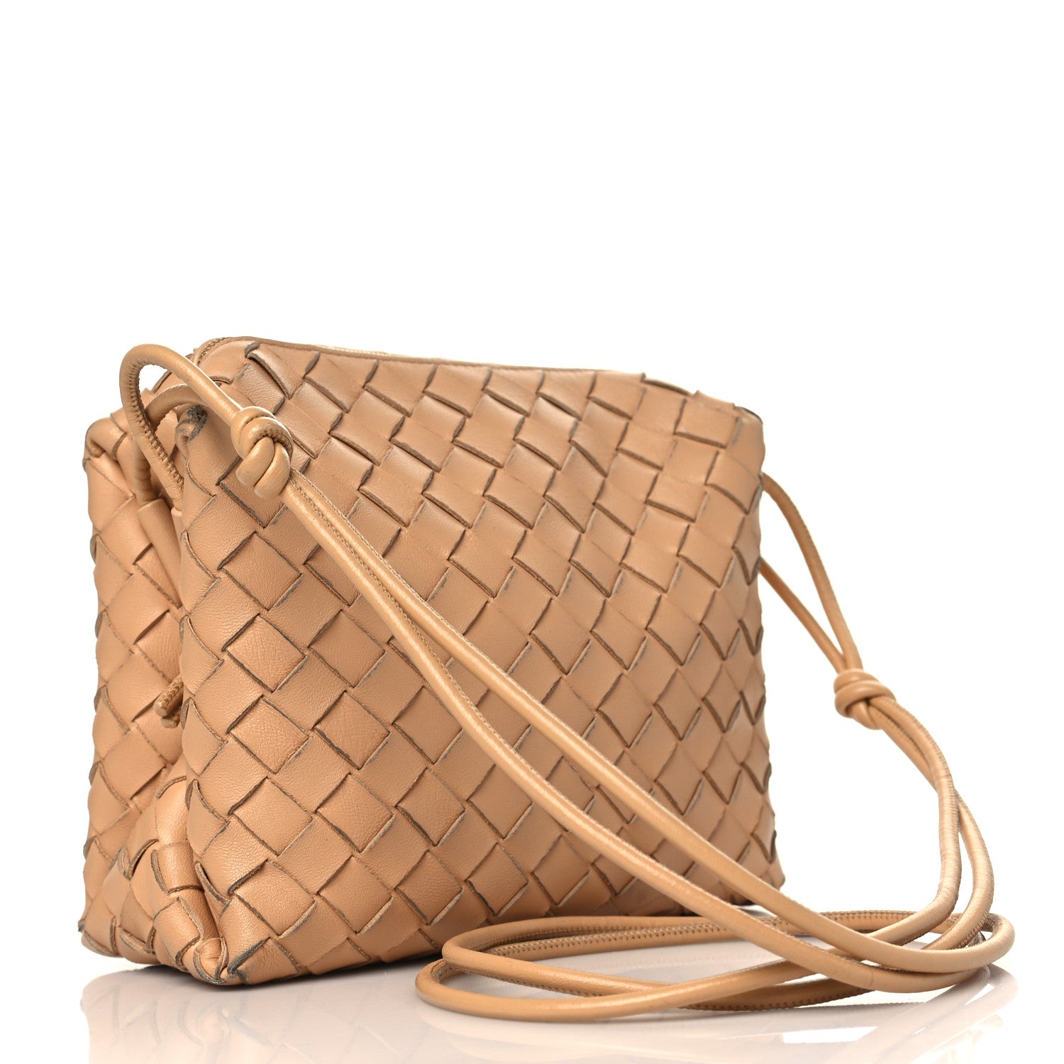 Bottega Veneta Nappa Intrecciato Small Loop Camera Bag Almond 3 of 12