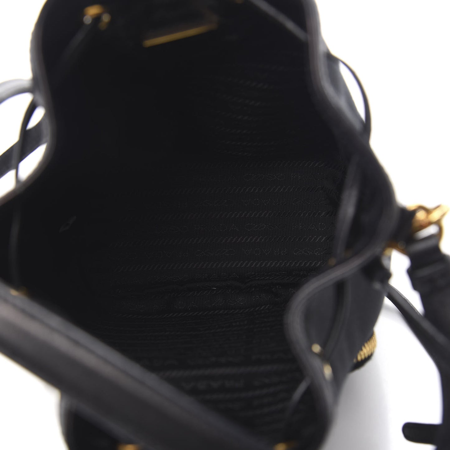 Jacquard Logo Mini Bucket Crossbody Bag Black