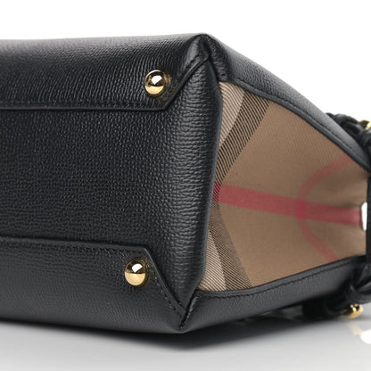 Burberry Derby Calfskin House Check Baby Banner Tote Black 10 of 10